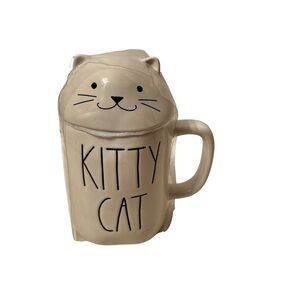 Rae Dunn Kitty Cat White and Black Mug  NWOT